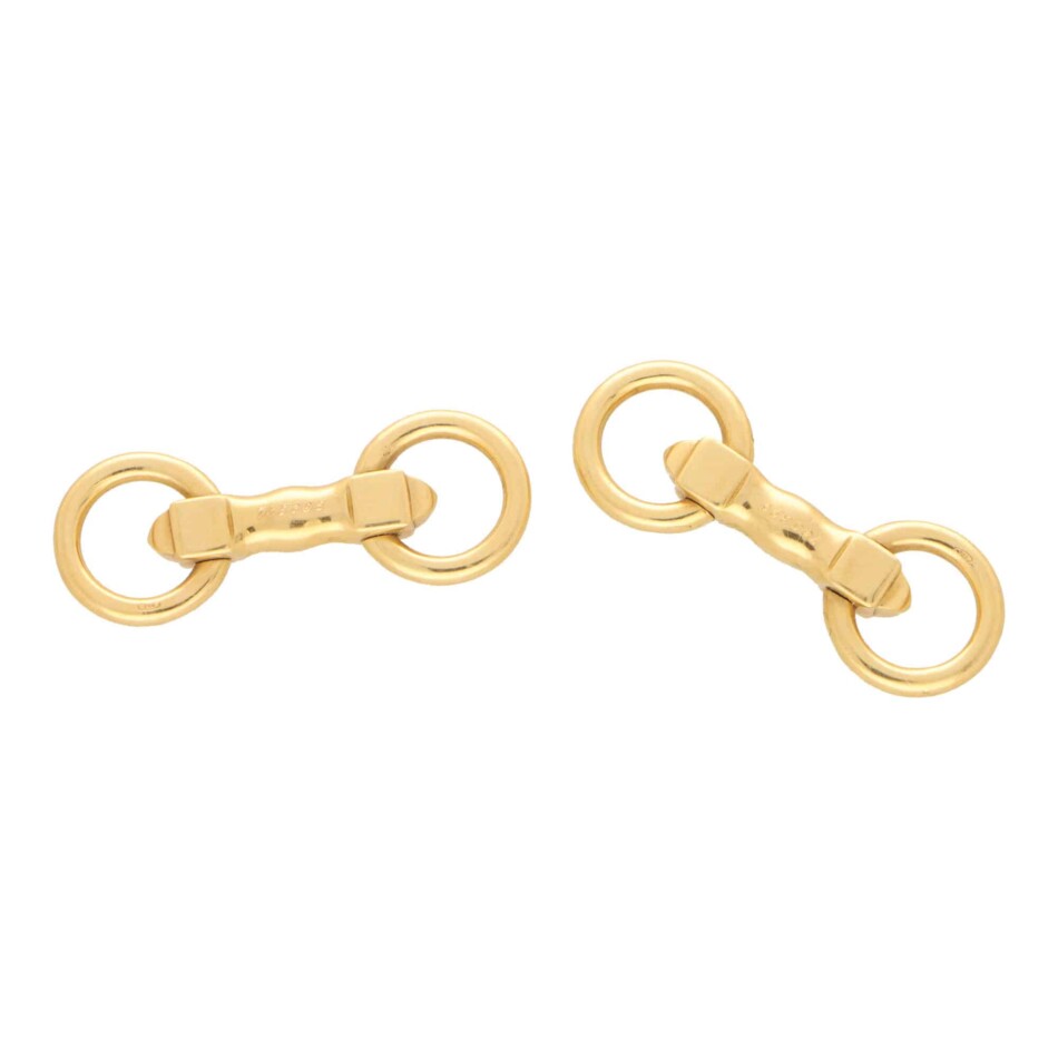 Vintage Cartier Round Snaffle Bar Cufflinks