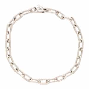 Vintage Cartier Spartacus Link Chain Bracelet in White Gold