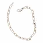 Vintage Cartier Spartacus Link Chain Bracelet in White Gold