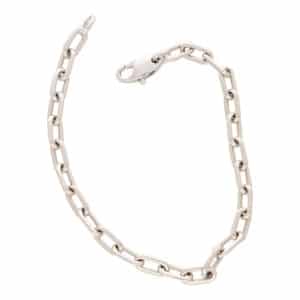 Vintage Cartier Spartacus Link Chain Bracelet in White Gold