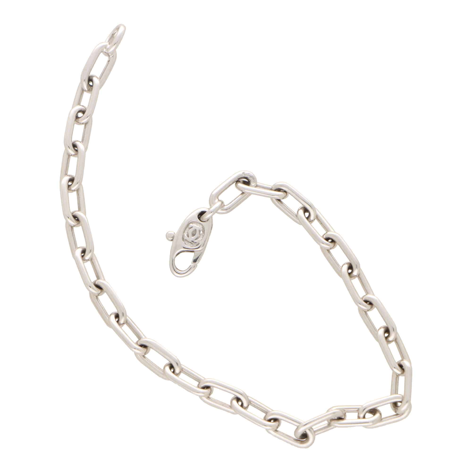 Vintage Cartier Spartacus Link Chain Bracelet in White Gold at Susannah ...