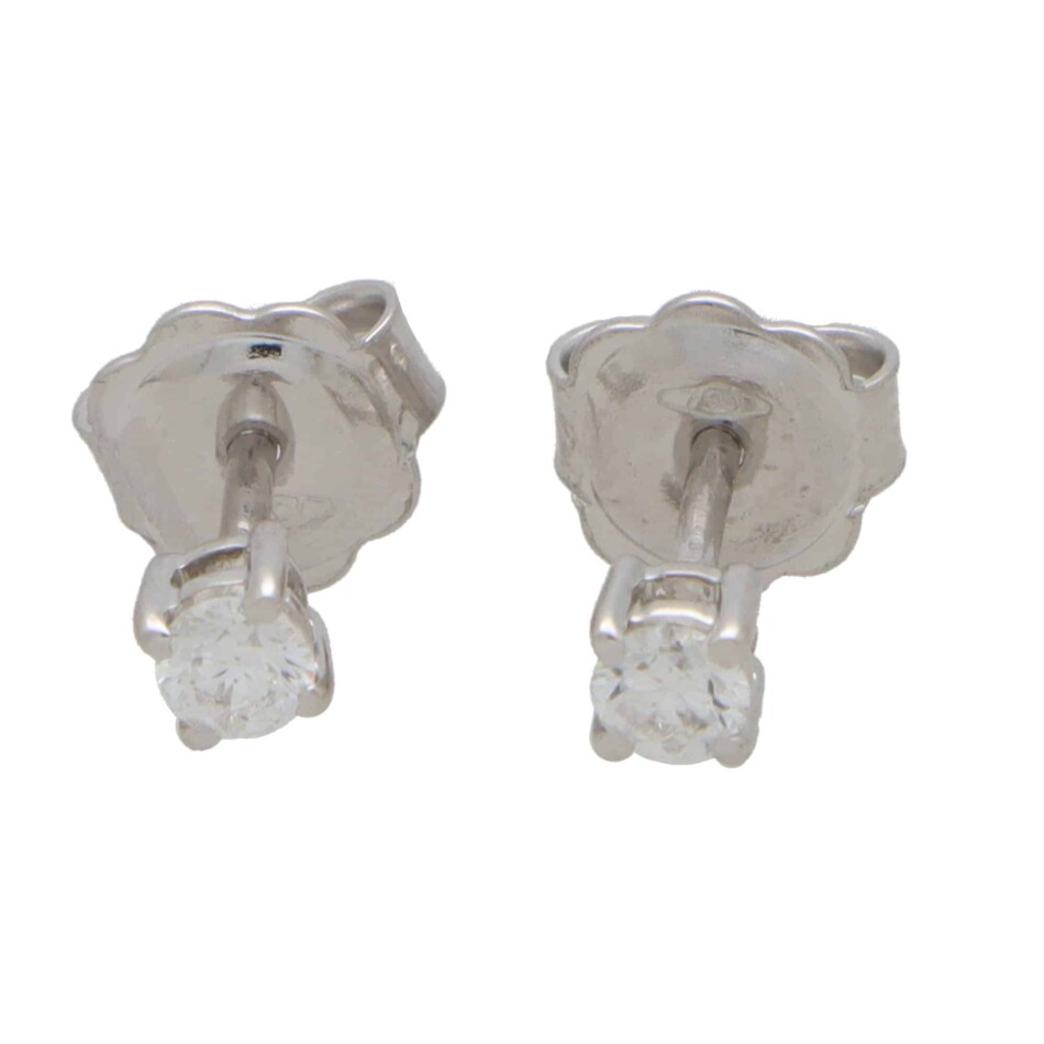 Solitaire 0.31 Carat Diamond Stud Earrings
