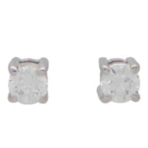 Solitaire 0.31 Carat Diamond Stud Earrings