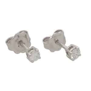 Solitaire 0.40 Carat Diamond Stud Earrings