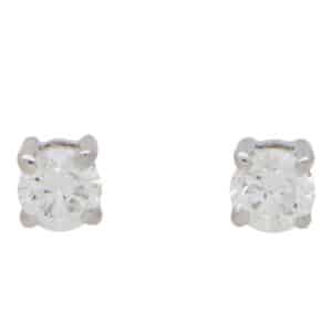 Solitaire 0.40 Carat Diamond Stud Earrings