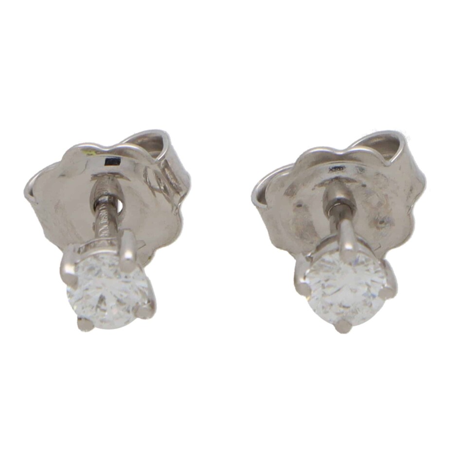 Solitaire 0.50 Carat Diamond Stud Earrings