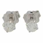 Solitaire 0.80 Carat Diamond Stud Earrings
