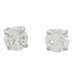 Solitaire 0.80 Carat Diamond Stud Earrings