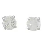 Solitaire 0.80 Carat Diamond Stud Earrings