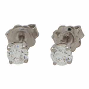 Solitaire 1.03 Carat Diamond Stud Earrings