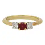 Vintage Tiffany & Co. Ruby and Diamond Three Stone Ring