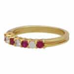 Vintage Tiffany & Co. Ruby and Diamond Half Eternity Ring