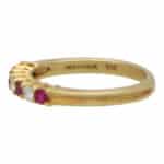 Vintage Tiffany & Co. Ruby and Diamond Half Eternity Ring