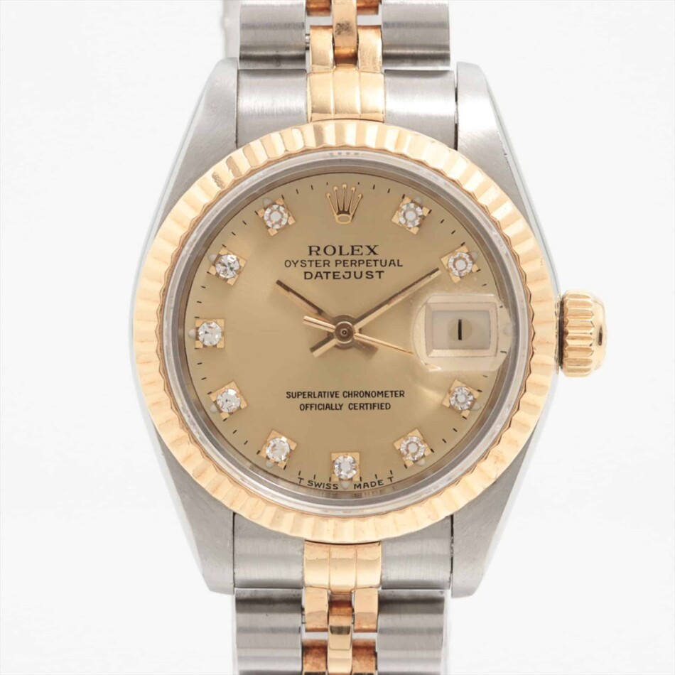 Vintage 1993 Rolex Datejust Watch with Diamond Dial
