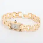 Vintage Cartier Mini Tank Watch in 18k Yellow Gold