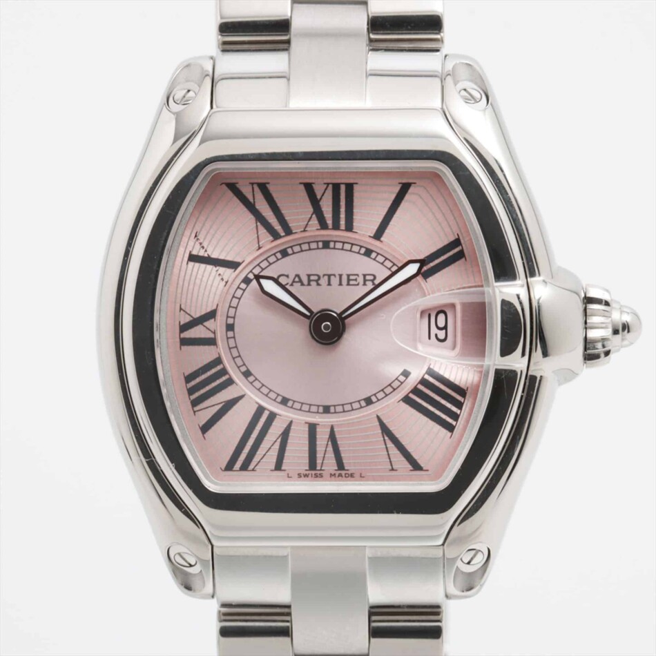 Vintage Cartier Roadster Watch with Pink Dial, 2675