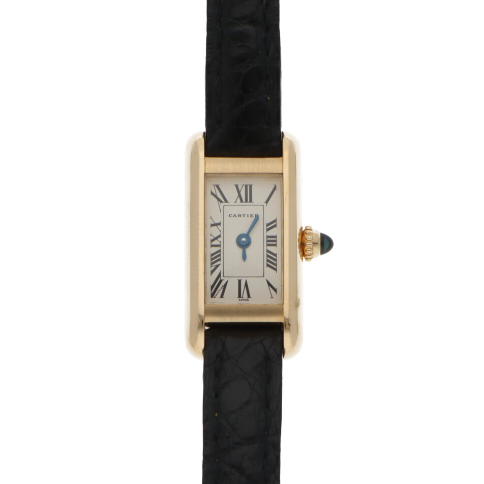 Vintage Cartier Tank Mini Allongee Yellow Gold Watch