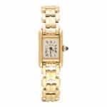 Vintage Cartier Mini Tank Watch in 18k Yellow Gold