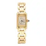 Vintage Cartier Mini Tank Watch in 18k Yellow Gold