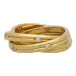 Vintage Cartier Constellation Diamond Trinity Ring, Size 54