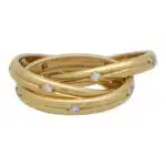 Vintage Cartier Constellation Diamond Trinity Ring, Size 54
