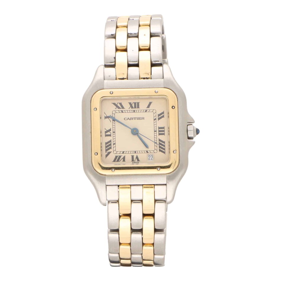 Vintage 27mm Cartier Panthere Gold and Steel Watch