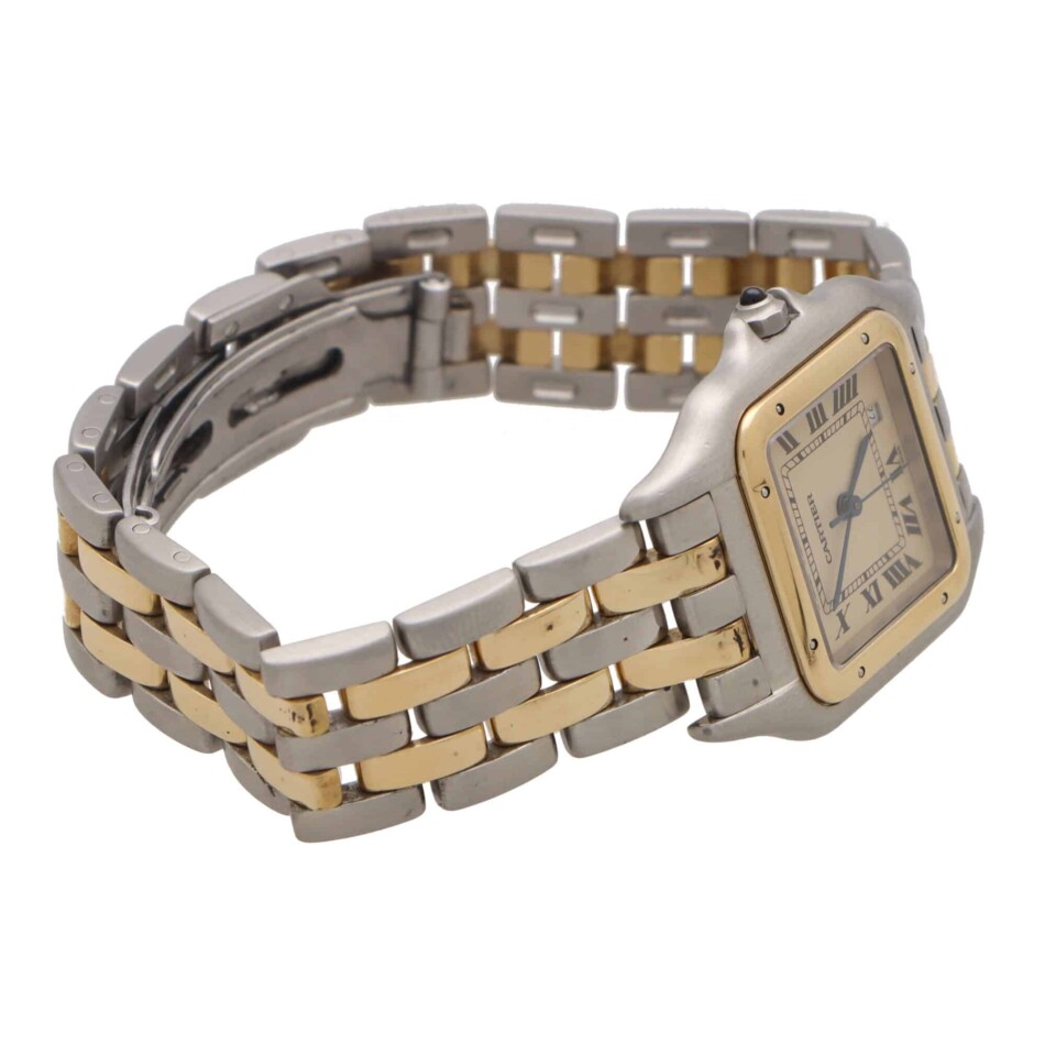 Vintage 27mm Cartier Panthere Gold and Steel Watch
