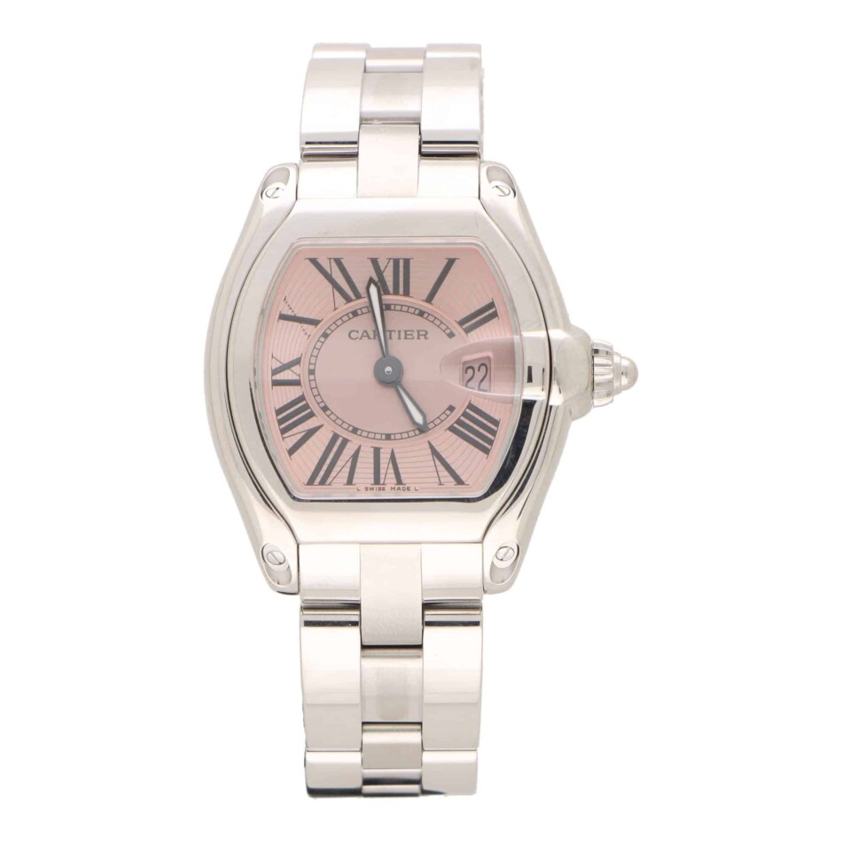 Vintage Cartier Roadster Watch with Pink Dial, 2675