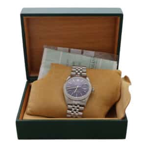 Vintage 1986 Rolex Datjust with a Rare Mauve Purple Dial