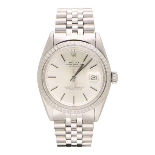Vintage 1974 Rolex Oyster Perpetual Datejust PiePan silver dial