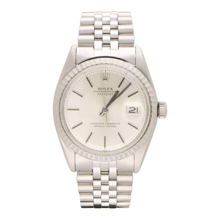 Vintage 1974 Rolex Oyster Perpetual Datejust PiePan silver dial
