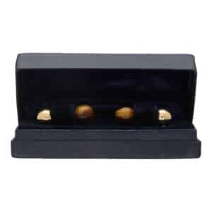 Vintage Tiffany & Co. Tiger's Eye Ball Bar Cufflinks