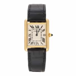 Vintage 2005 Yellow Gold Cartier Tank Louis Wristwatch