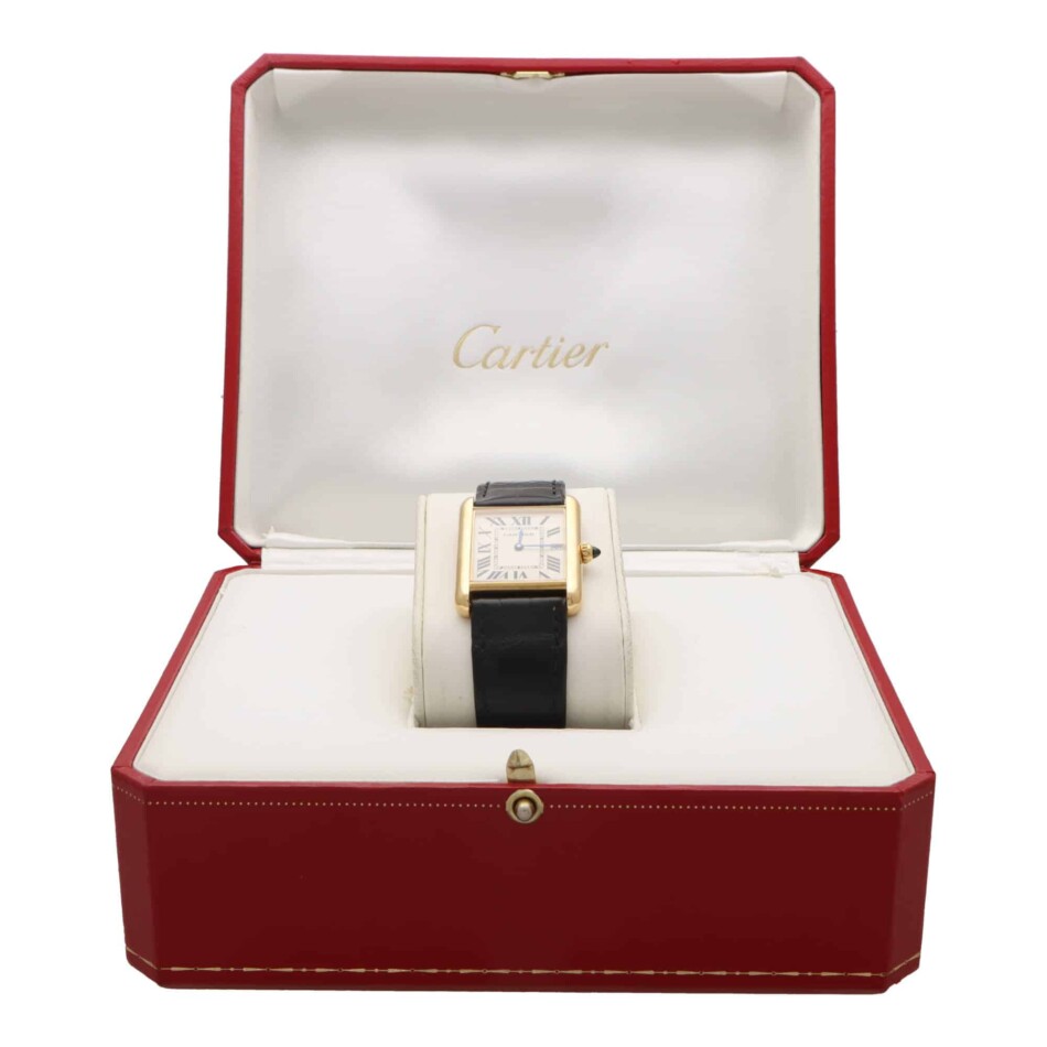Vintage 2005 Yellow Gold Cartier Tank Louis Wristwatch
