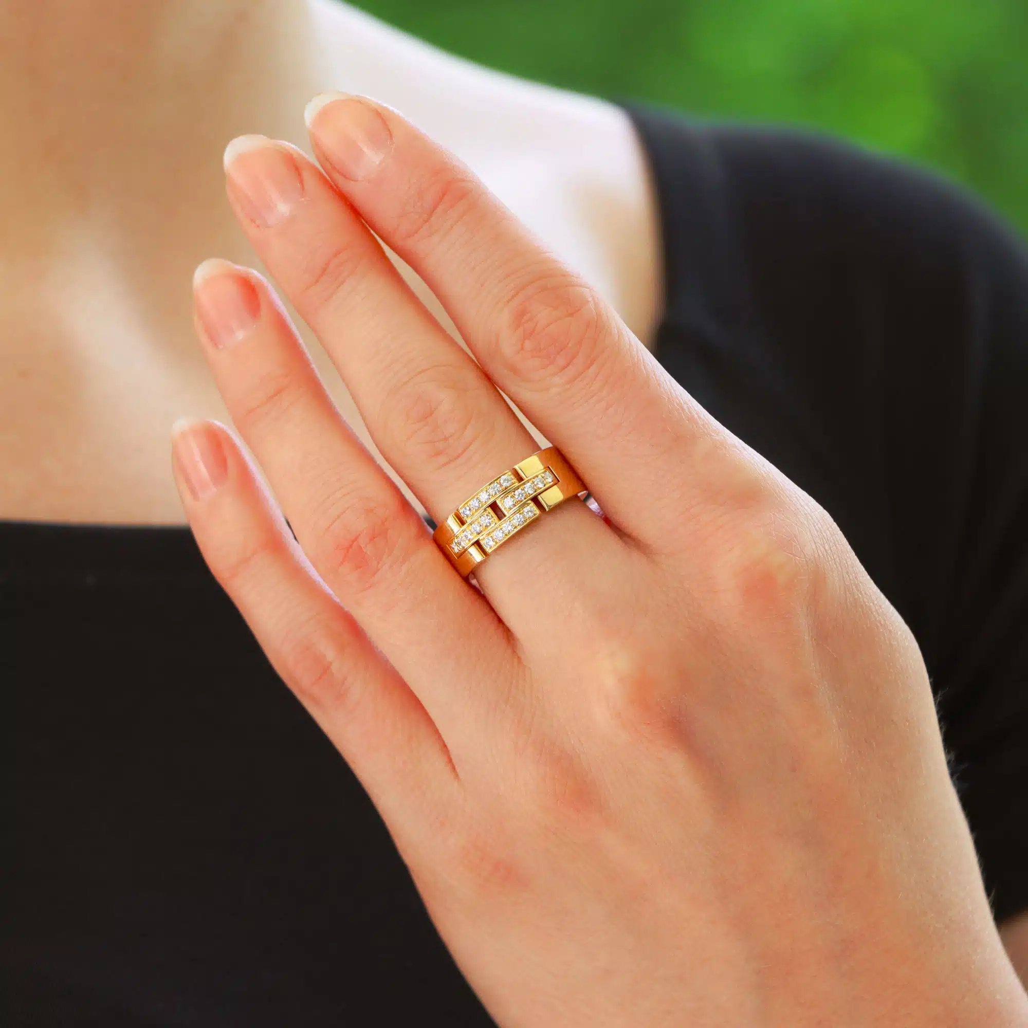 Vintage Cartier Maillon Diamond Link Ring