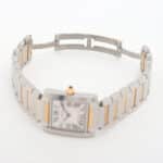 Vintage Cartier Two Tone Tank Francaise Mother of Pearl Watch