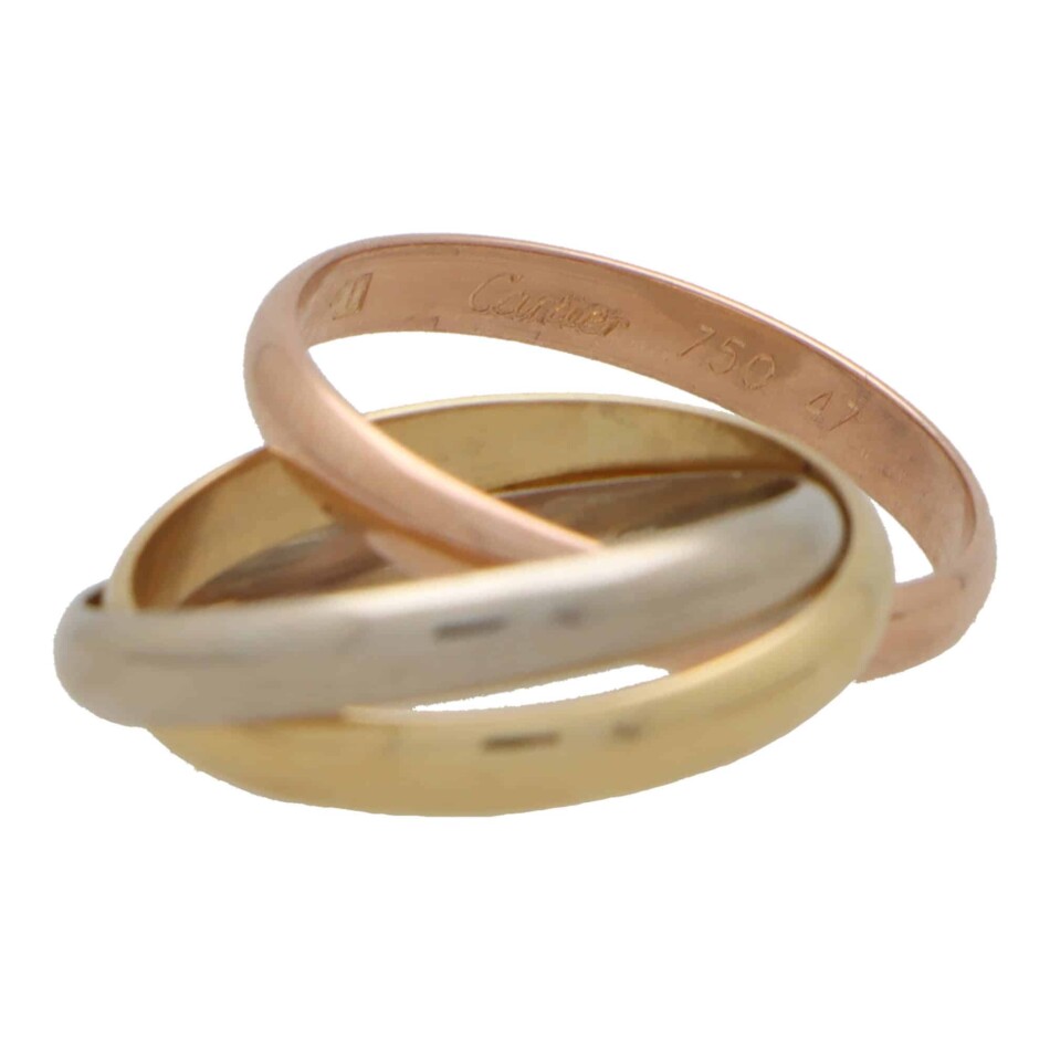 Vintage Cartier Small Model Trinity Ring, Size 47