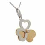 Vintage Cartier Clover Heart Diamond Charm