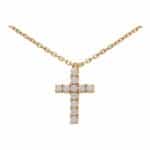 Vintage Cartier Diamond Cross Necklace