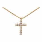 Vintage Cartier Diamond Cross Necklace