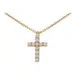 Vintage Cartier Diamond Cross Necklace