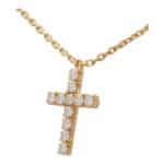 Vintage Cartier Diamond Cross Necklace