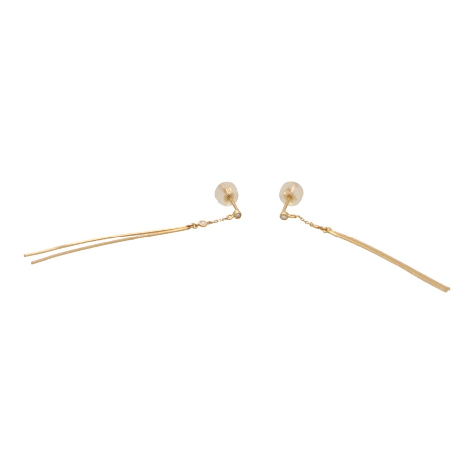 Vintage Diamond Chain Drop Earrings