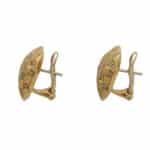 Vintage Damiani Chequerboard Cognac Diamond Earrings