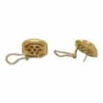 Vintage Damiani Chequerboard Cognac Diamond Earrings