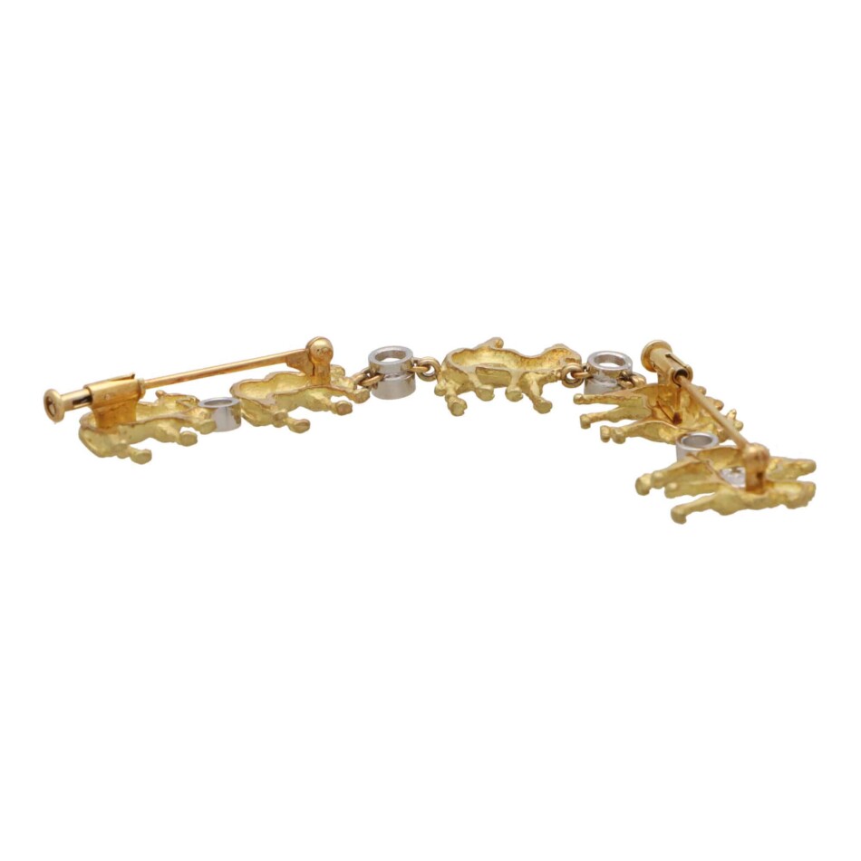 Vintage Ikeda Keiko Diamond Camel Brooch