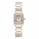 Vintage Cartier Two Tone Tank Francaise Mother of Pearl Watch