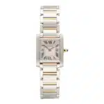 Vintage Cartier Two Tone Tank Francaise Mother of Pearl Watch
