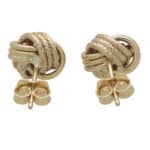 Woven Knot Stud Earrings in 9k Gold