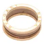 Vintage Bvlgari B.Zero1 Roma Rose Gold and Cermet Ring